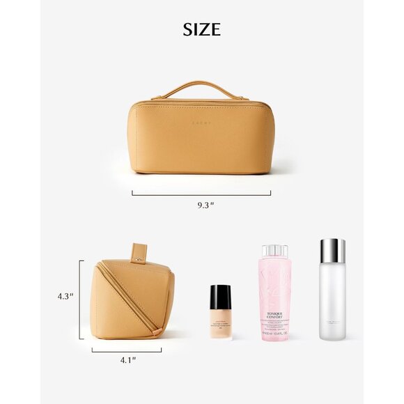 Women AM-Yellow Large Capacity Cosmetic Travel Makeup Waterproof Portable Bag - Picture 4 of 5